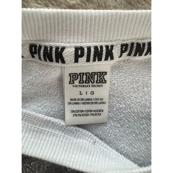 Victoria's Secret PINK Women's Colorblock Long Sleeve Crewneck Top Size L - Image 5