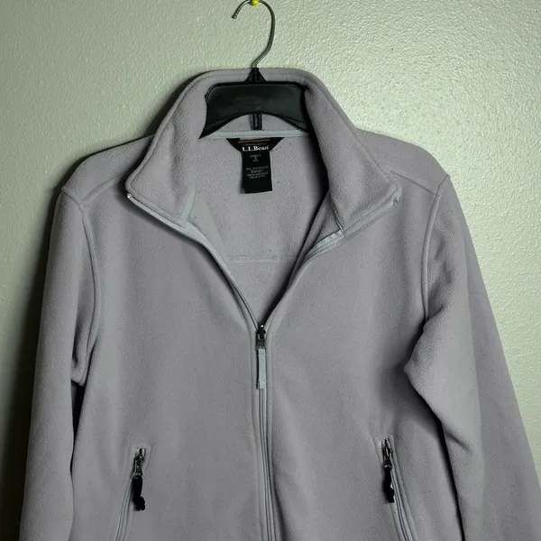 L.L. Bean Women Full Zip Lilac‎ Purple Full Zip Jacket size Small. - Image 2