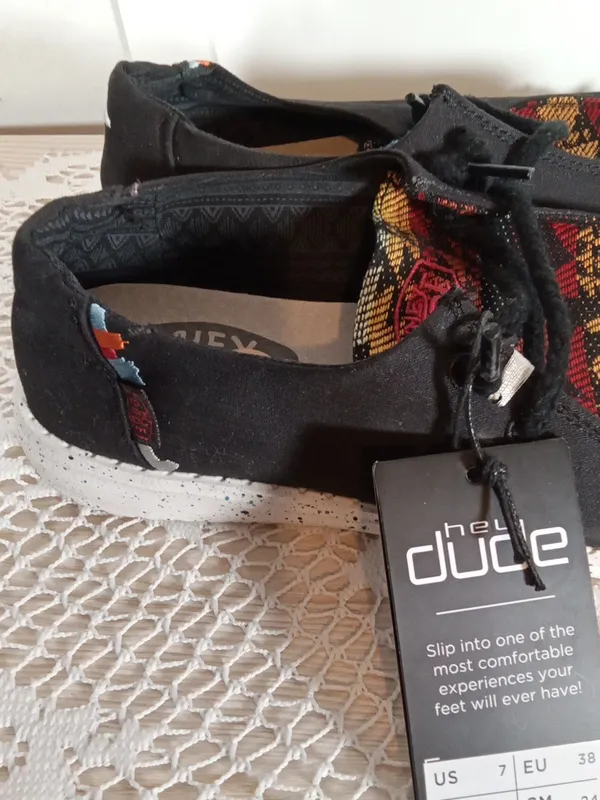 Hey Dude Women's Wendy Boho Distress Woven Pattern Texacco Slip On Womens 7 - Image 2