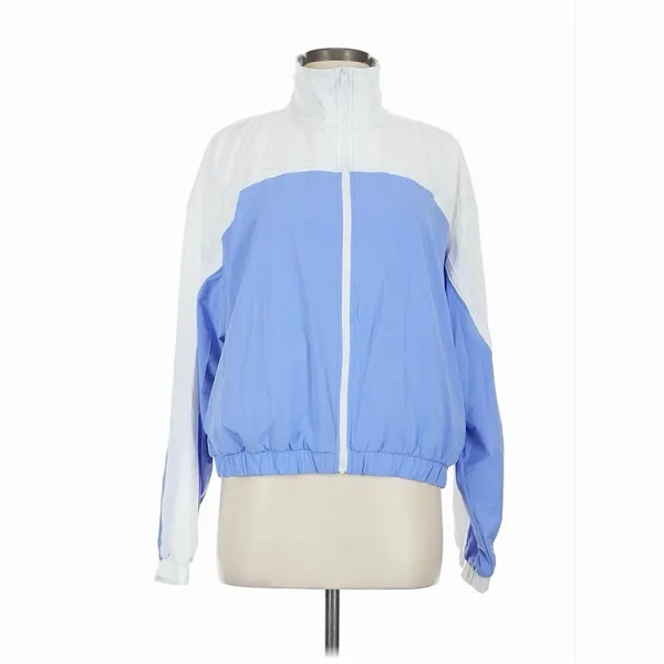 Beyond Yoga Windbreaker Jacket Light Blue and White NEW - Image 2