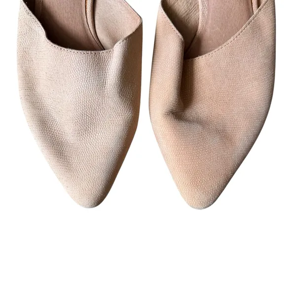 Madewell - Remi Mule Flats Blush Nude Suede Leather Slip-On Shoes Sz 6.5 - Image 2