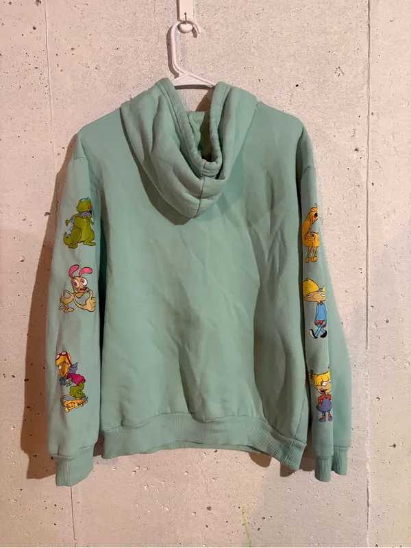 Nickelodeon Cartoon Characters Graphic Hoodie | Size: Medium - Image 2