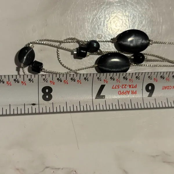 White House Black Market 18" Multi-Strand Black Bead Necklace - Image 9