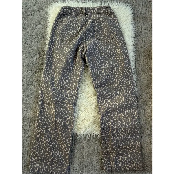 Wild Fable Mid-Rise 90's Relaxed Straight Pants - Wil Brown Leopard - Image 7