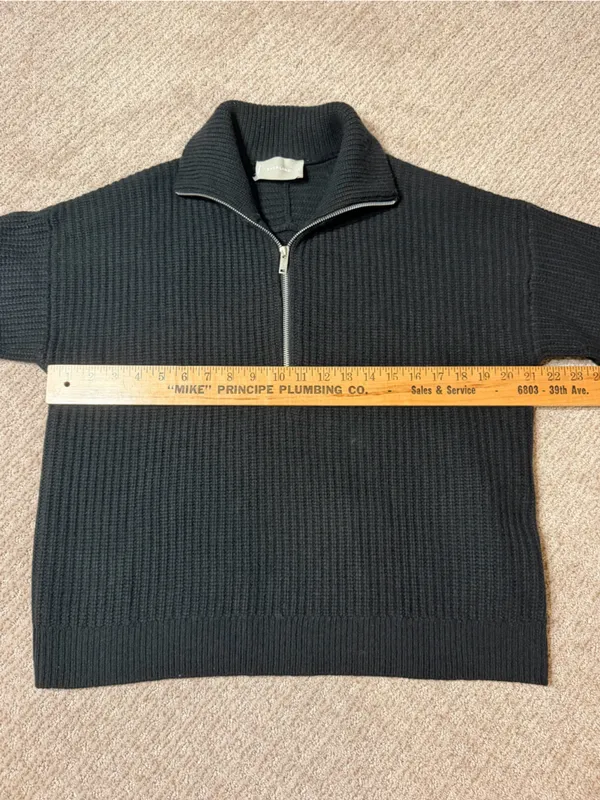 EVERLANE THE HALF-ZIP SWEATER IN WOOL SIZE SMALL - Image 7