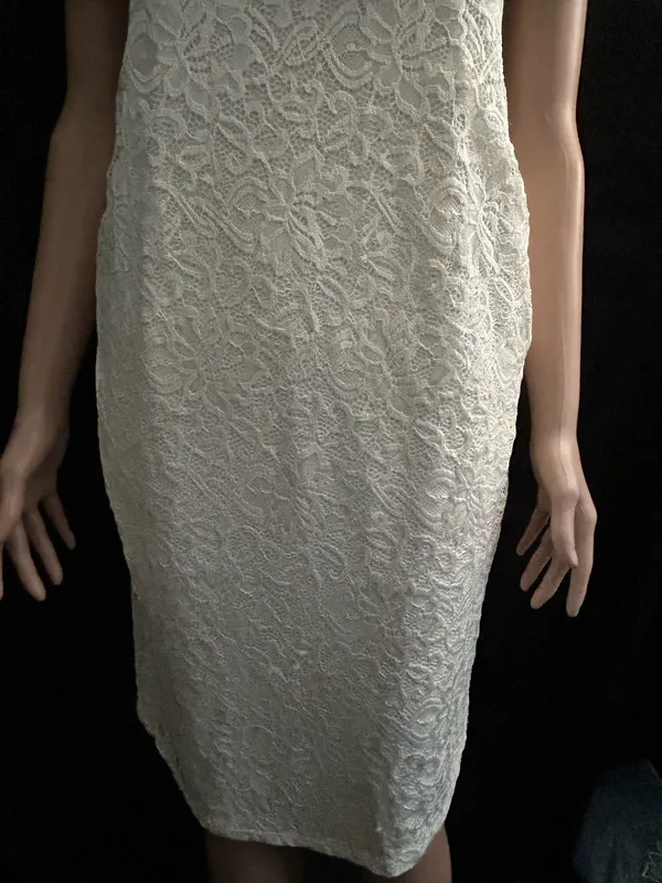Pink Blush Women’s Lace Overlay Off-Shoulder Midi Dress in Ivory LG NWT - Image 8