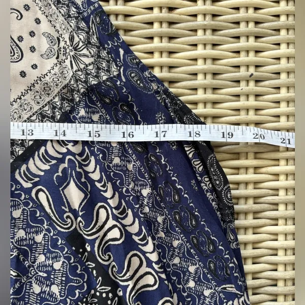 Free People Beaux Bandana Print High Neck Slip Dress small boho festival‎ - Image 8