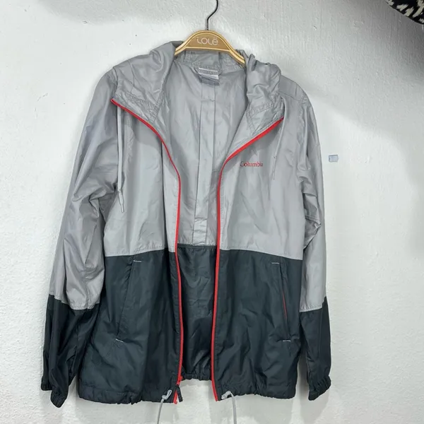 Columbia Light Gray Jacket with Red Logo - Image 4