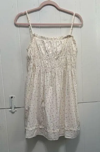 Free People White Floral Spaghetti Strap Dress - Image 2