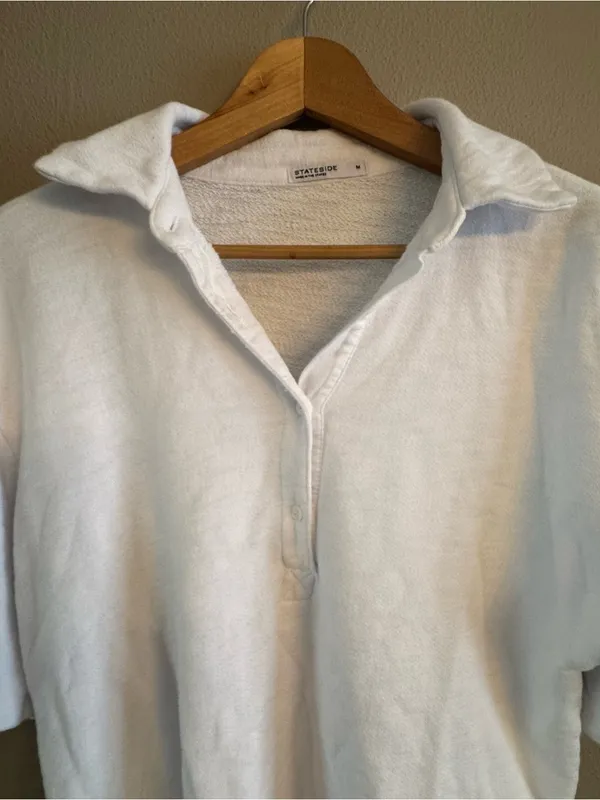 STATESIDE Softest Fleece Oversized‎ Polo - Image 3