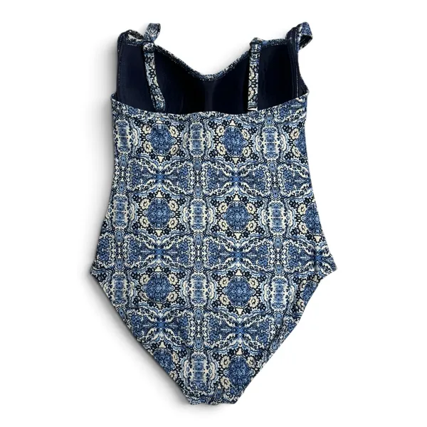 NipTuck Tummy Control One Piece Swimsuit Kaleidoscopic Medallion Blue White 6 - Image 2