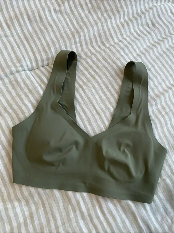 Aerie Smoothez Padded Sweetheart Bralette Size XS Olive Green Sage Second Skin - Image 4