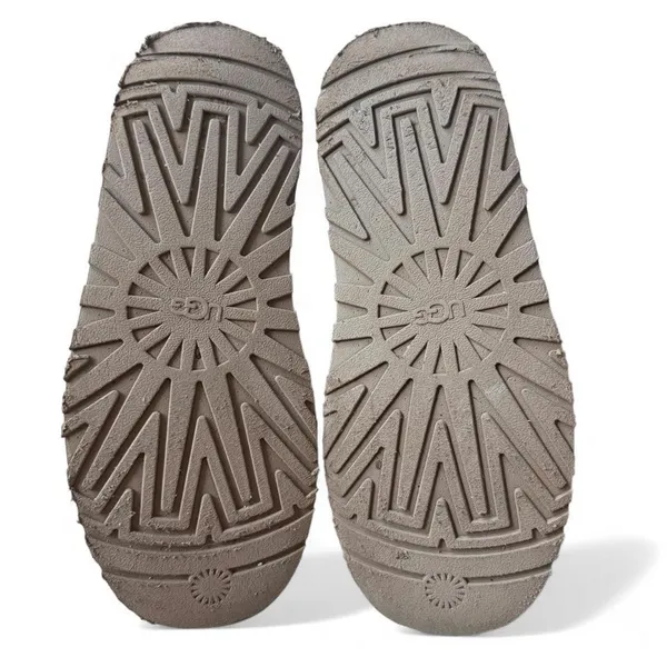 UGG Funkarra Zip Cuffed Platform Slippers Chestnut Suede Shearling Women’s 10 - Image 4