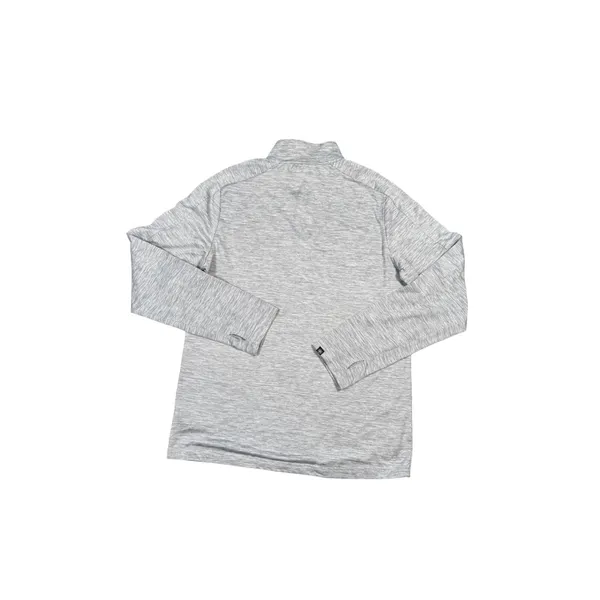 Gaiam Womens Gray Heathered Half‎ Zip Pullover Thumb Hole Athletic Top - Image 3