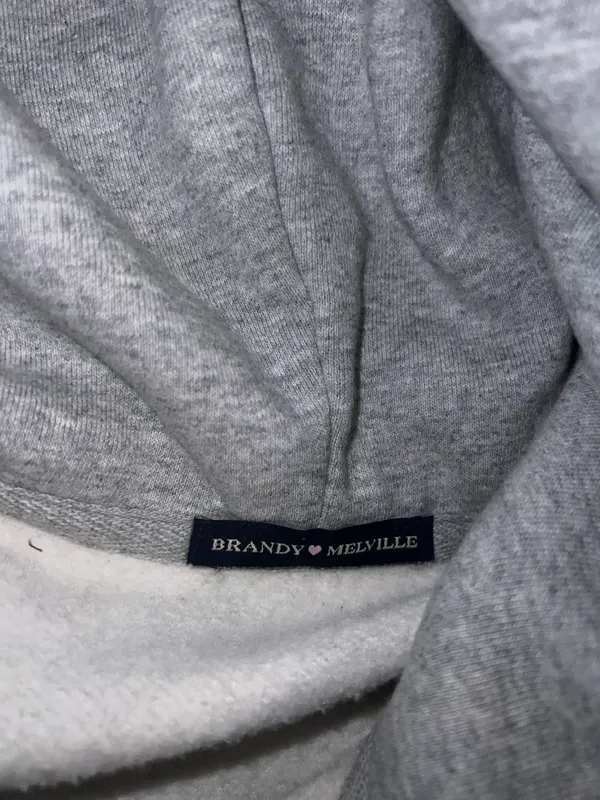 Brandy Melville oversized gray hoodie - Image 3