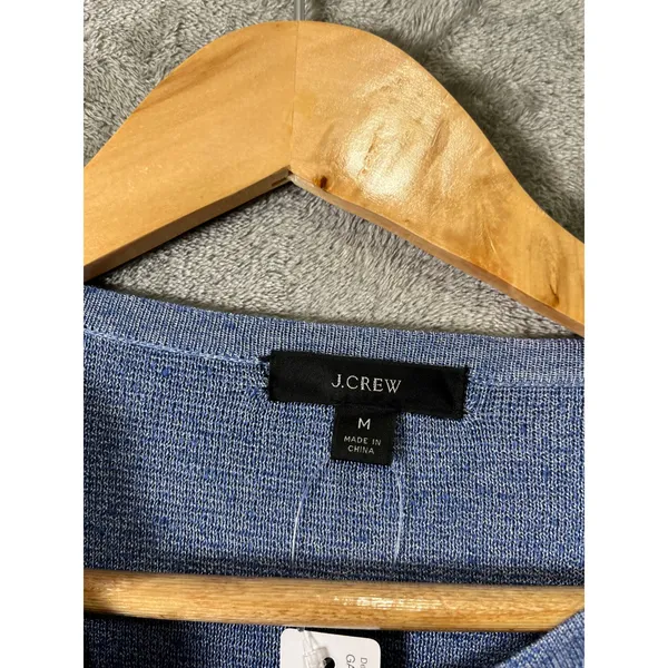 J.Crew Juliette Collarless‎ Sweater Blazer Linen Minimalist Lightweight MD New - Image 3