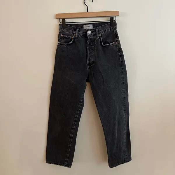 AGOLDE High Rise 90s Pinch Jeans - Black- Size 23 - Image 7