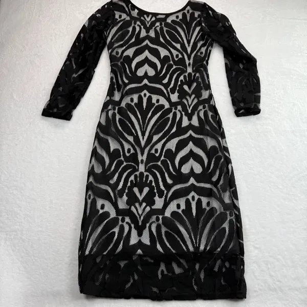 Lace Maxi Dress Long Sleeve‎ Elegant Evening Party Cocktail Dress XS - Image 7
