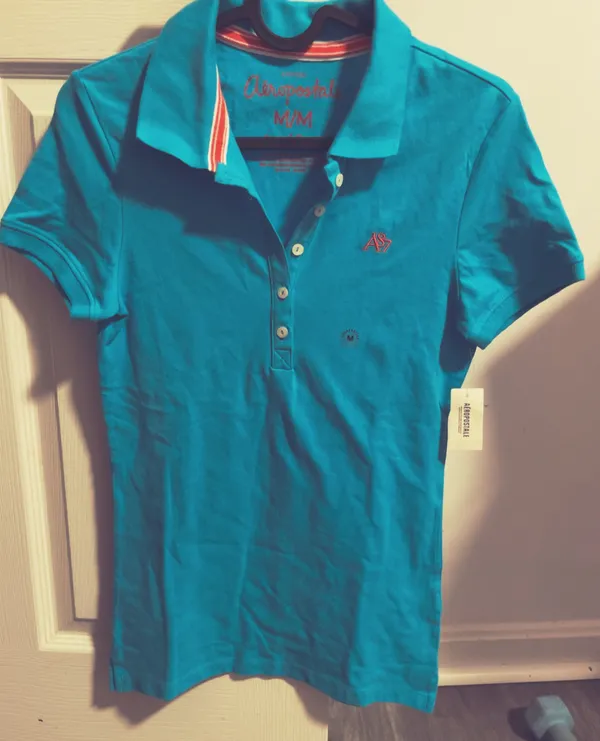 Aeropostale Brand New Teal Polo Shirt (With Tags) 🩵 - Image 2
