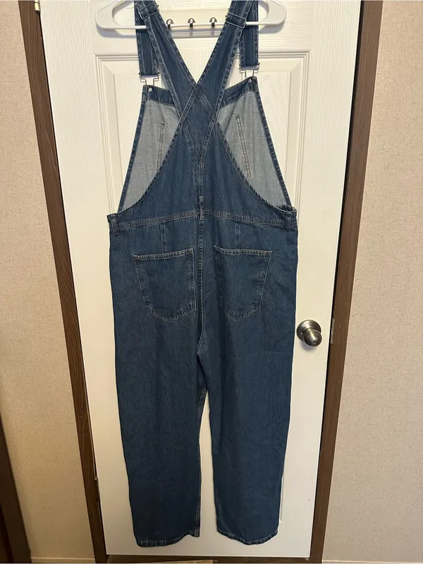 We The Free Medium Blue Denim Relaxed Overalls - Image 6