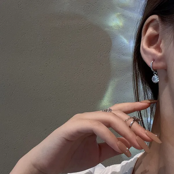 CZ cubic zirconia dangle drop earrings for women - Image 5