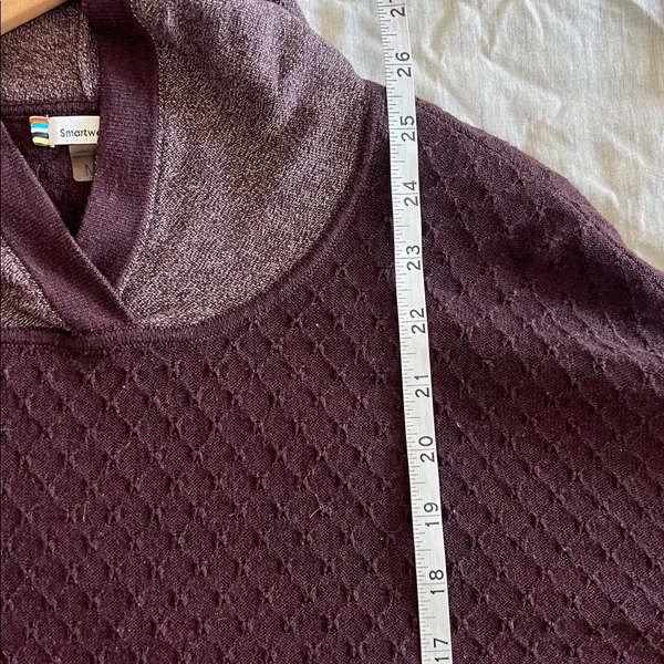 SmartWool Women's Shadow Pine Hoodie Sweater Wool Blend Med Baselayer Textured‎ - Image 8
