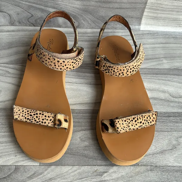 Madewell Leopard Print Sandals - Tan and Black - Image 2