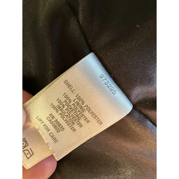 Cabela's Women's Sz:S Sherpa Lined Grey Hooded Parka Jacket Full Zip Horn Toggle - Image 13