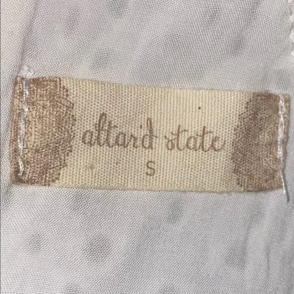 Altar'd State White‎ Eyelet Lace Dress Small Boho Cottagecore Mini - Image 6