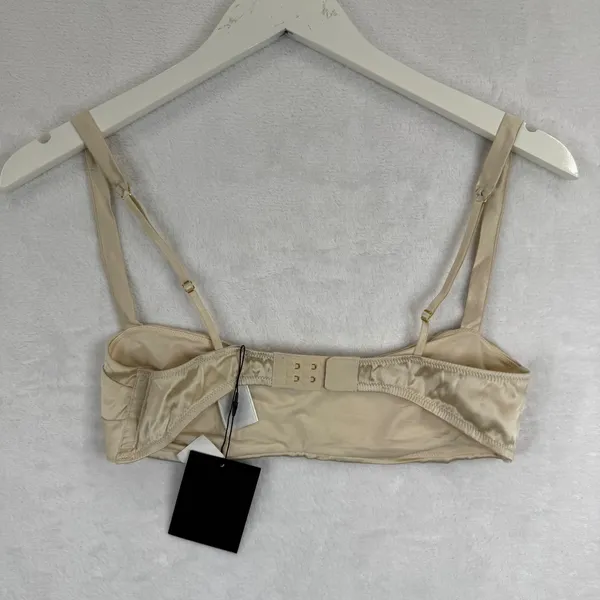 Zara Womens Mulberry Silk Satin Bralette Crop Top Champagne Beige M 1918/809‎ - Image 7