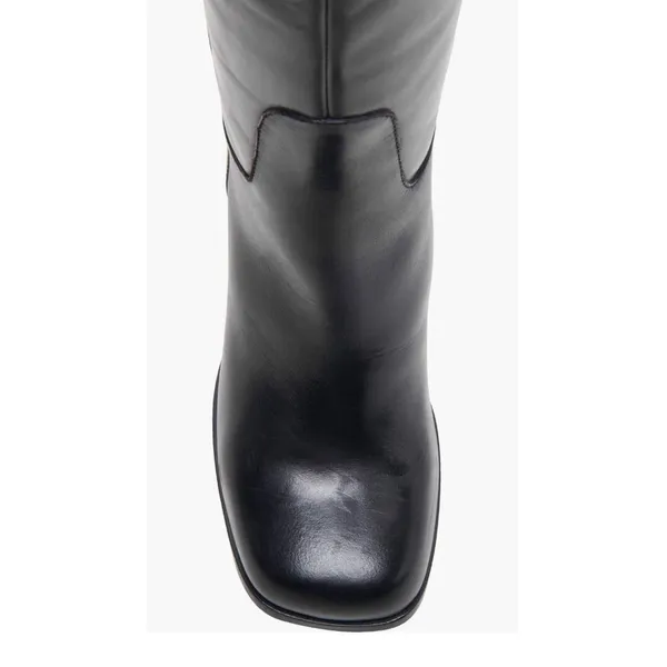Free People Naomi Tall Leather Boots, Black, Size 6.5 New w/Tag, w/o Box - Image 6