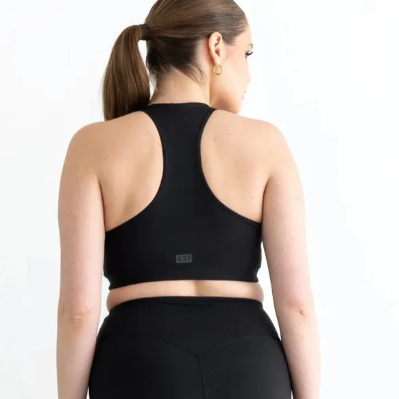 437 Black The Essentials Sports Bra - Image 2