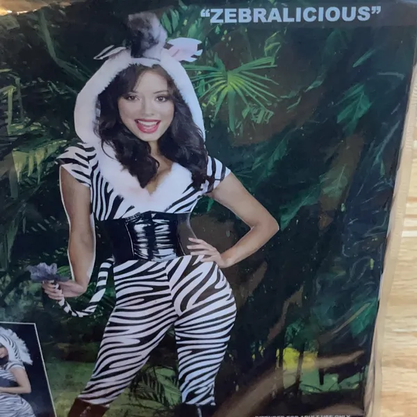🎉Sale🎉 Sexy Zebra Costume Size Extra Small Black - Image 5