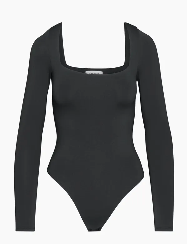 Babaton Aritzia Satinette Squareneck Longsleeve Bodysuit - Image 2