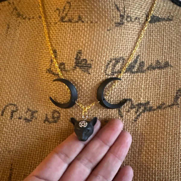 Boutique Moon and Cat Necklace - Image 3