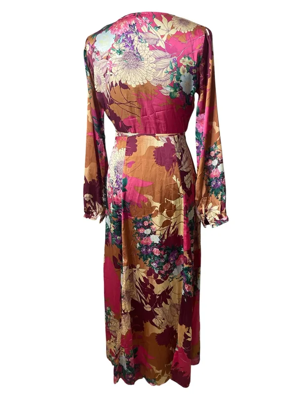 Lulu's Put on a Smile Floral Wrap Maxi Dress feminine wedding guest - Image 5