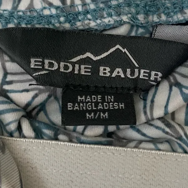 Eddie Bauer Harmony Active Dress Blue Palm Halter Bra M - Image 6
