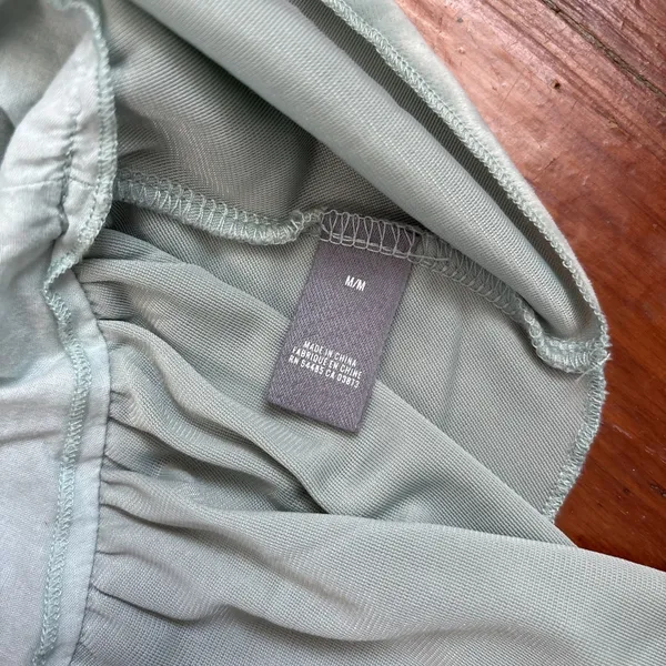 Aerie Mint Green Crushed Velvet Tank with Ruffle Hem Size Medium Fairy Cottage - Image 8