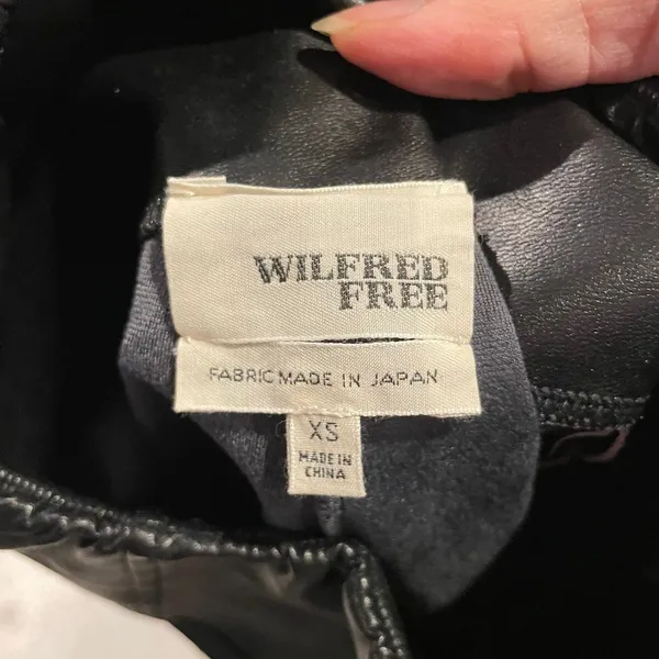 Cute Aritzia Wilfred Free faux leather high waisted stretchy leggings moto biker - Image 3