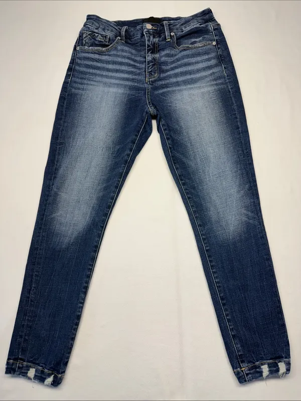 Buckle Black shaping & Smoothing Pocketing Women's Faded Dark Blue Jeans - Image 3