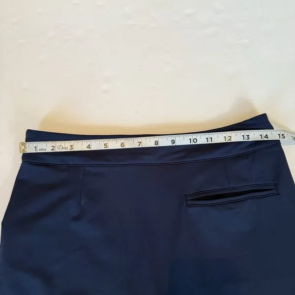 Peter Millar 18” Skort Sz XS Petal Hem Navy Blue Golf Tennis Skirt PullOn UPF50+ - Image 7