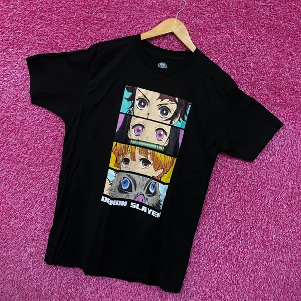 Demon Slayer Tanjiro Nezuko Zenitsu Inosuke Eyes Anime Tee L - Image 3