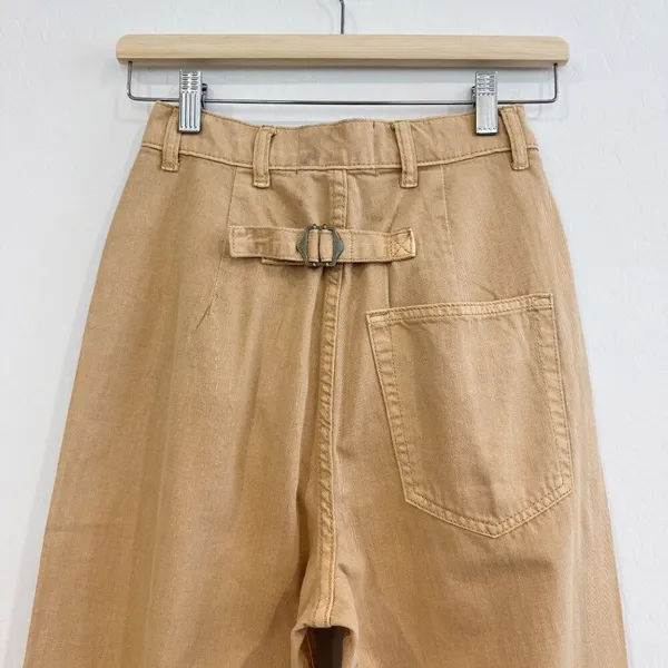 Sandrine Rose Fred Pleated Tapered Jeans Free People 24 Cotton Boho Slouchy Chic - Image 8