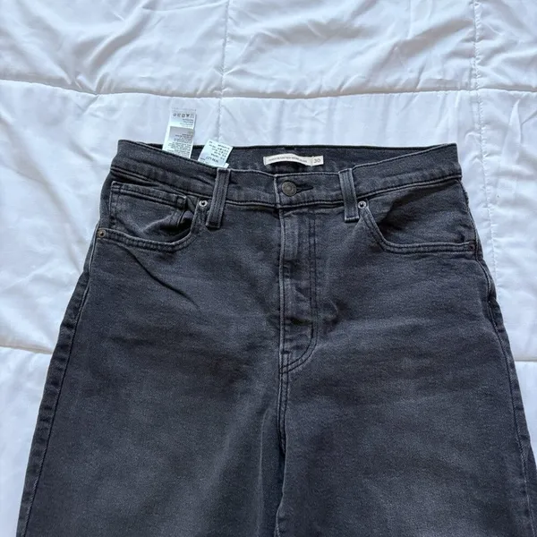 Levis Black Womens Size W30 L27 High Waisted Mom Jeans Gothic Grunge Vampire‎ - Image 2