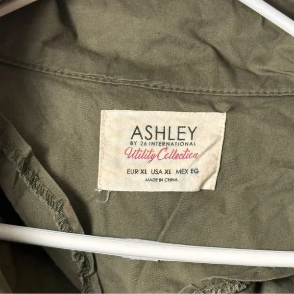 Ashley By 26 International Utility Collection Olive Green Women's Jacket Sz XL - Image 8