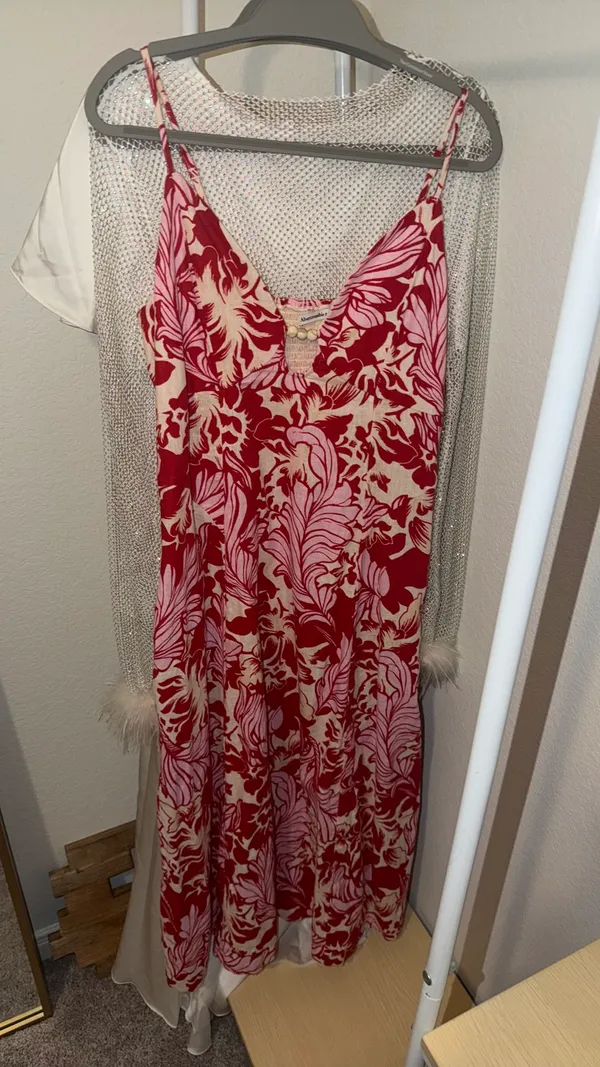 NWT Abercrombie Red Floral Maxi Dress - Image 5