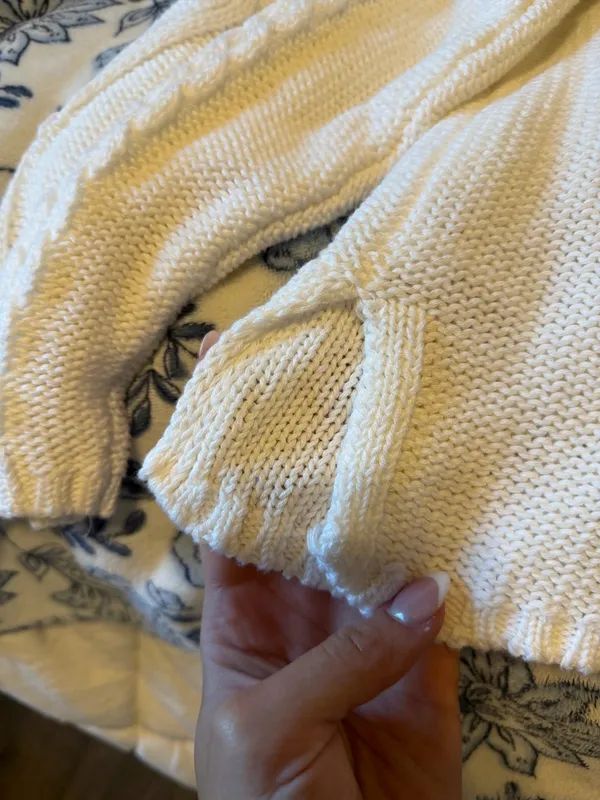 Wild Fable Cable Knit Sweater White - Image 3