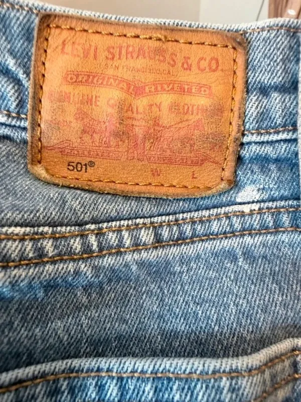 Custom Reworked 1-of-1 Levi's 501 Crop Jeans Pokémon Graphic Leg W26 L26.5 Upcyc - Image 6