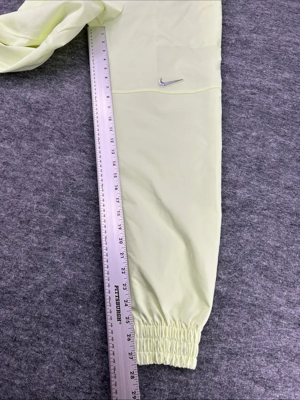 Nike Women's Sportswear Woven Pants in a bright neon green/yellow XS - Image 11