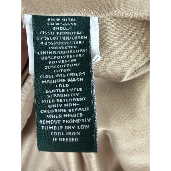 Lauren Ralph Lauren Trench Coat Women’s Size XXS Tan Double Breasted minimalist - Image 12